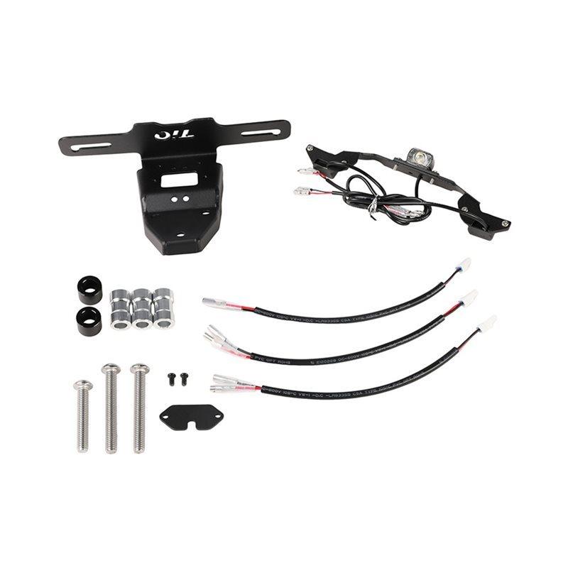 For ZONTES 703R 703RR Motorcycle License Plate Holder With Rear LED Turn Signal Tail Light Tidy Fender Eliminator