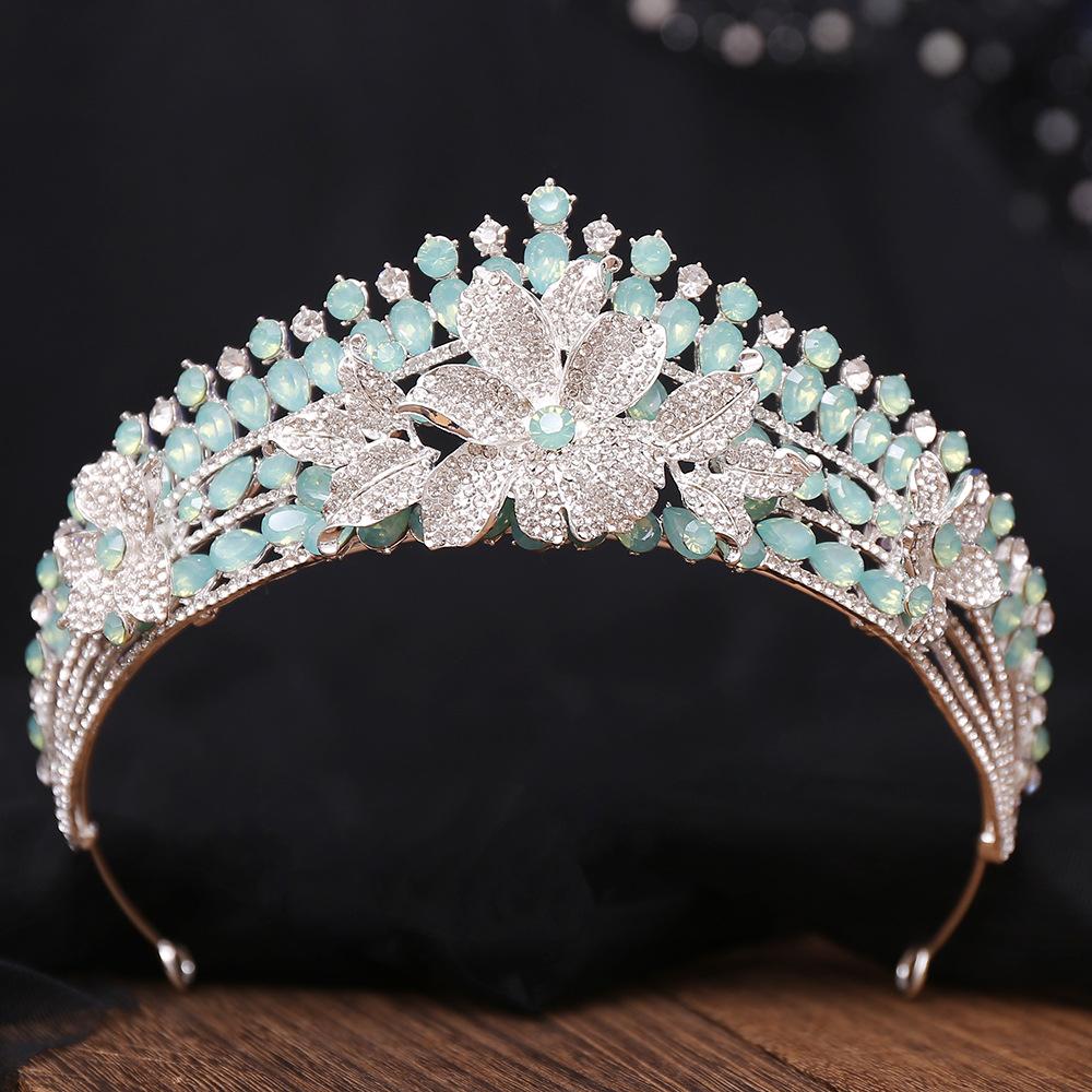 DIEZI Different Style Opal Crystal Princess Crown For Women Wedding Luxury Queen Princess Bridal Party Tiaras Hair Accessories