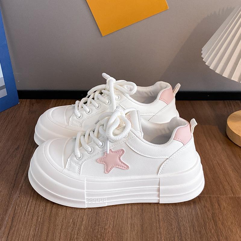 

Thick baseplate shoes women s shoes 2025 spring and summer low-top soft-soled casual shoes versatile little white shoes student lightweight spor 40