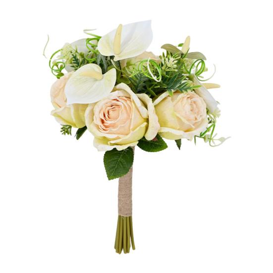 Artificial Rose Bouquet Simulated Fabric Not Wither Blooms All Year No Watering Needed Simulation Flower for Home Table Decorations