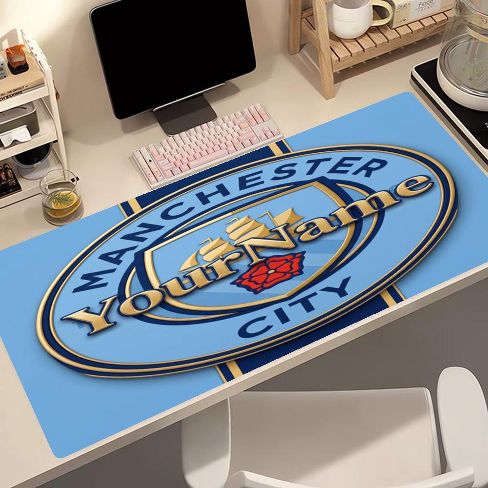 Manchester City Customized Name Mouse Pad Keyboard Mat Desktop Mouse Pad Nonslip Rubber Bottom Office Desk Accessory