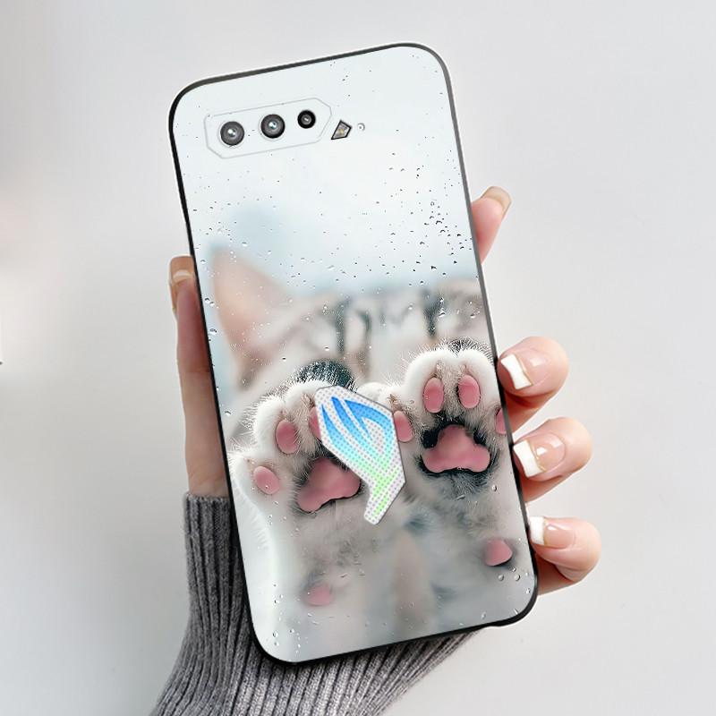Casing For Asus Rog Phone 5 Rog 5s ZS673KS ZS676KS Case Luxury Dragon Cute Cool Boys Girls Soft Black Matte Silicone Back Cover