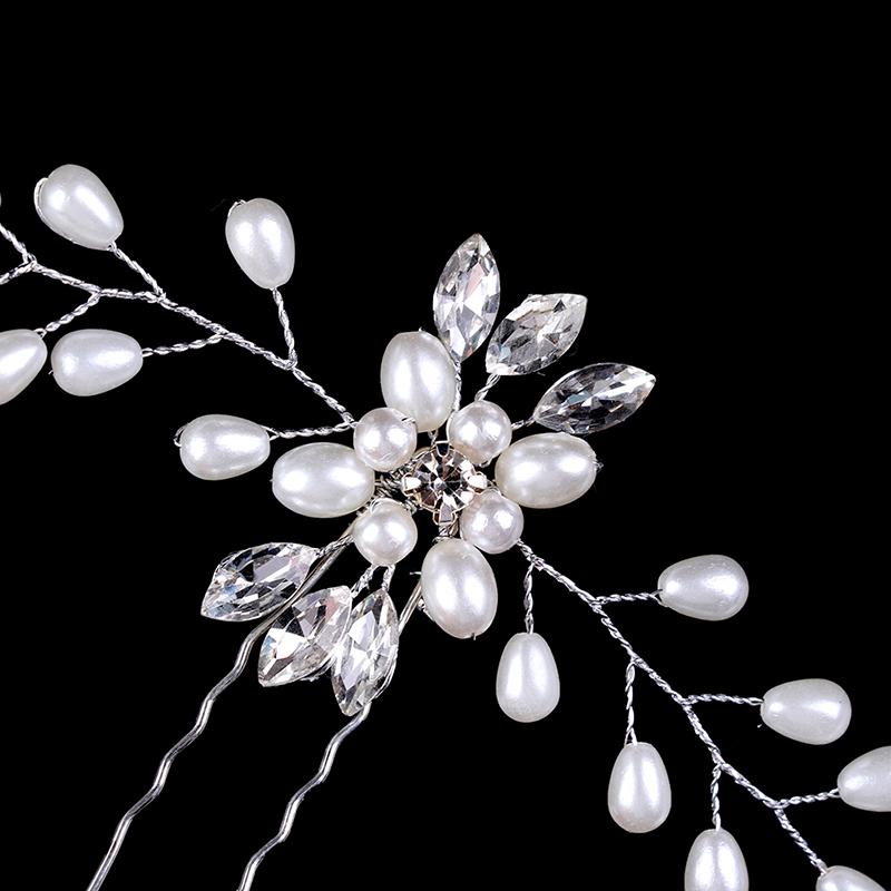 Bandeau de Mariage 35Cm Perle Accessoires Cheveux Mariée Coiffe Décorative