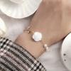 Korean Style Red Rose Imitation Pearl Bracelet For Women Luxury Zircon Flower Butterfly Adjustable Cuff Bracelet Wedding Jewelry