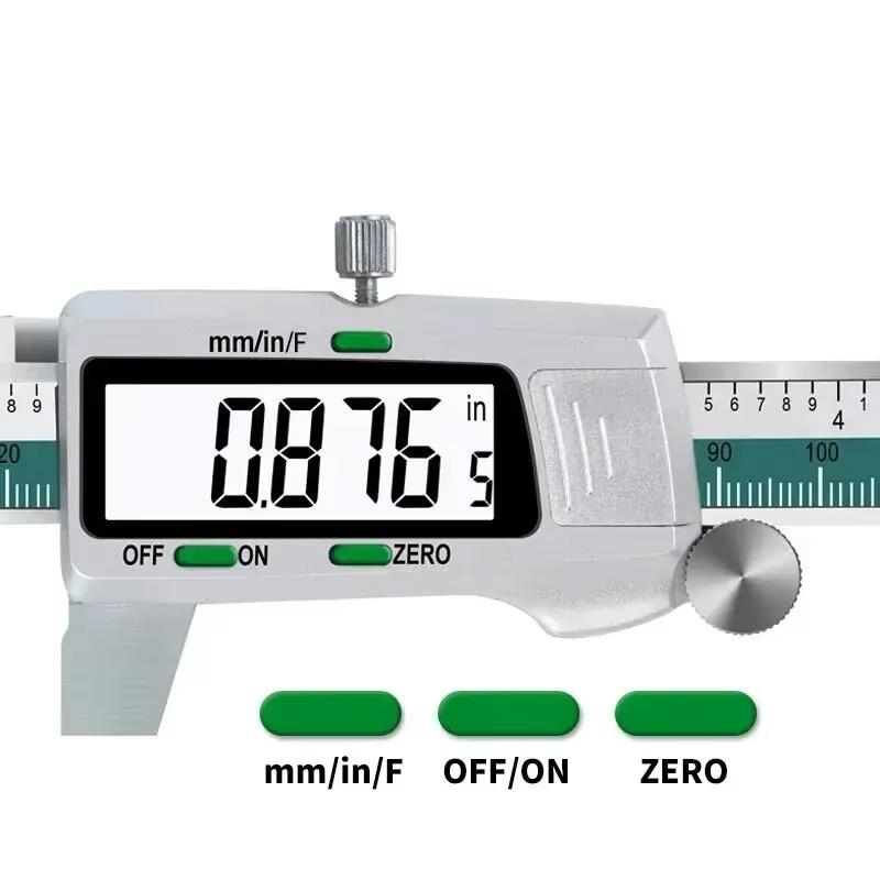 Vernier Caliper LCD Digital Display Stainless Steel Gauge Micrometer Measuring Instruments for Installation Renovation Work