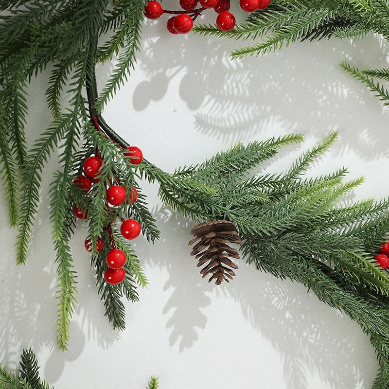 Simulated Christmas Decoration Soft Rubber Pine Needles Rattan Strips Hanging Fireplace Staircase Atmosphere Arrangement Vine