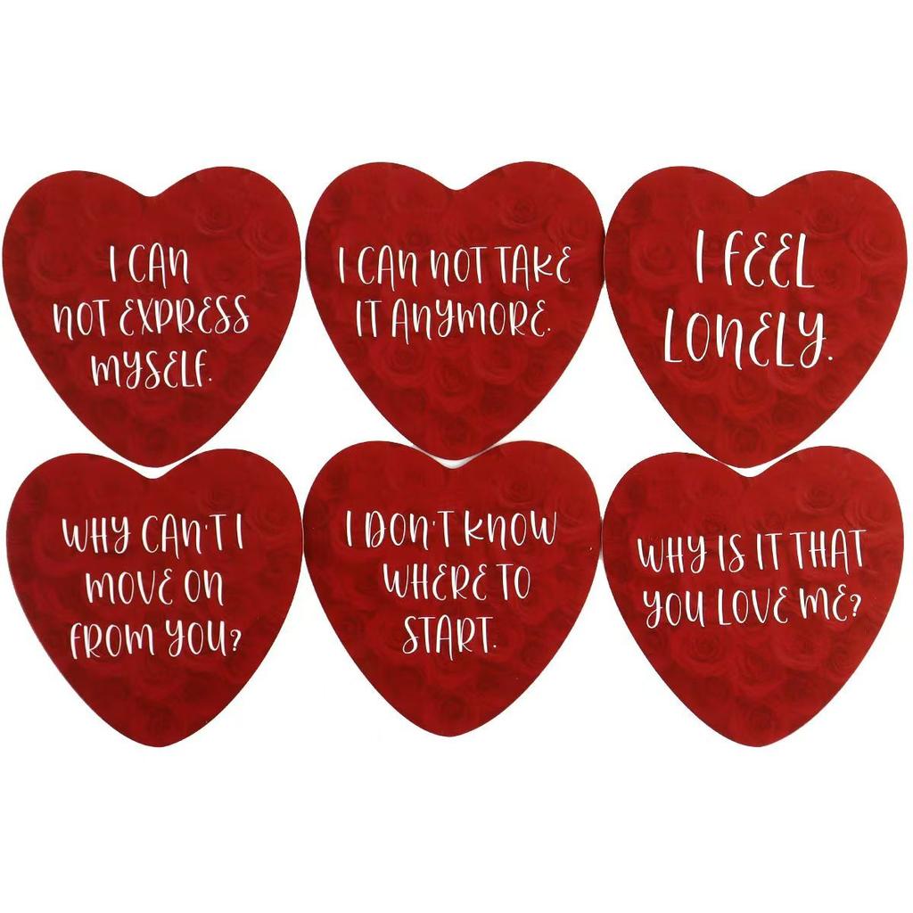 8.5*8.5cm Heart-shaped Oracle Cards for Lovers 79 Pcs Cards Lover's Oracle Deck