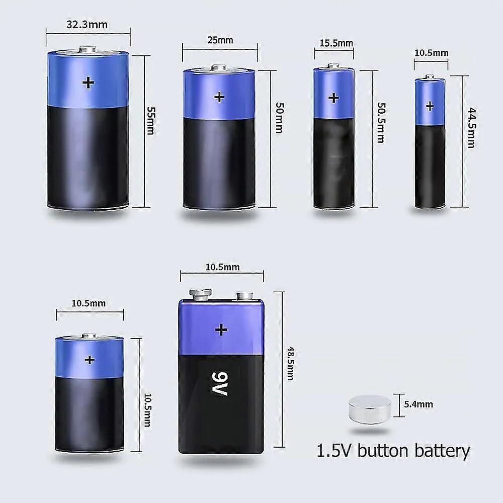 Universal Battery Tester Checker, Digital Battery Capacity Level Tester for C AA AAA D N 9V 1.5V Button Cell Small Mini Batteries