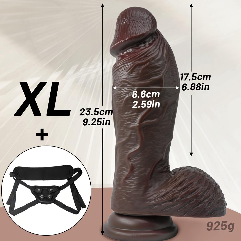 1pc 9.25 Inch Strap On Dildo – Soft Wearable Realistic Dildo for Men Women Couples, Anal & Vaginal Adult Toy, Comfortable Strap-On for Shared Intimacy