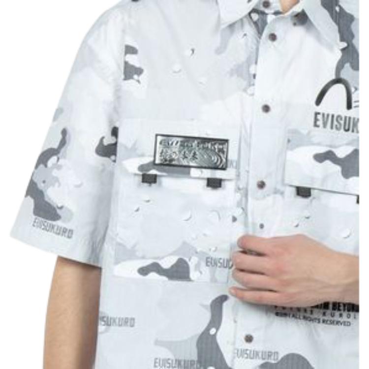 Evisu Camouflage Short Sleeve Shirt Men Shirts 2ESGNM3SJ210RXCN