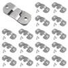 Winova Bracket Hardware, Picture Frame Hanging Hardware, 16 Pieces/8 Pairs, Stainless Steel Frame Bracket Set with Flush Mounting Brackets and Connect