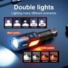 Newest Upgrade LED Flashlight With COB Light Long Shot 2000M USB Type-C Rechargeable LED Torch High Power Outdoor Flashlights