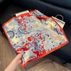 New Luxury Cashew-printed Silk Scarf Women Elegant and Versatile Satin Headwear Bag Clothing and Accessories 70cm Square Scarf