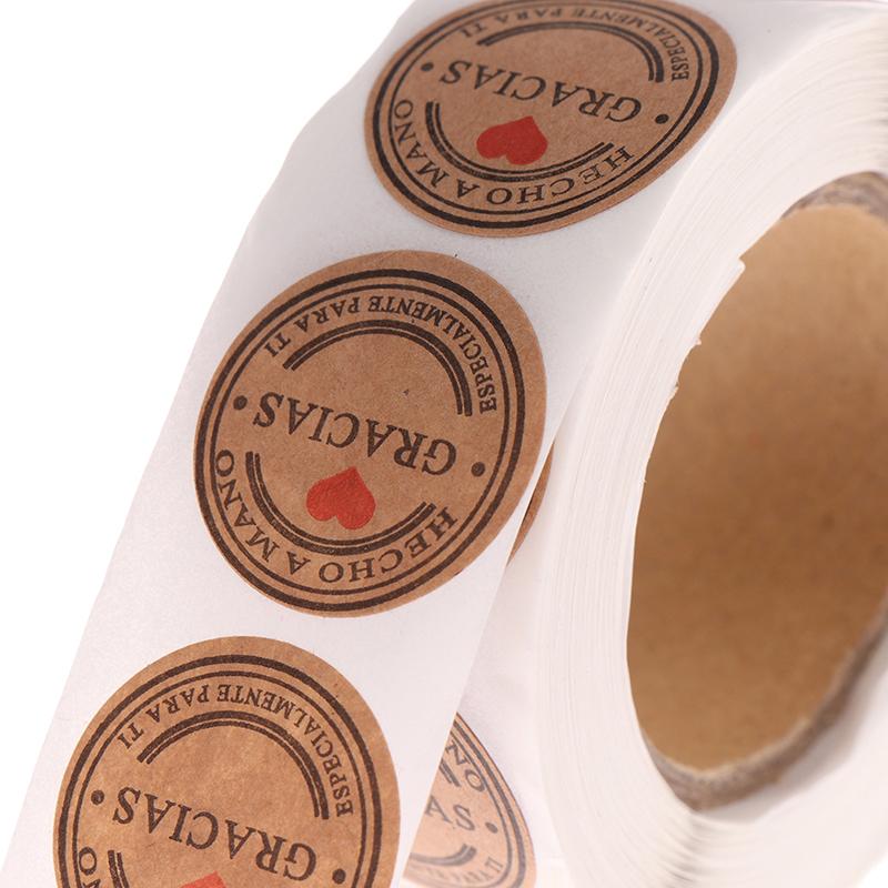 500Pcs Gracias Spanish Thank You Labels Stickers Handmade Scrapbooking Sticker