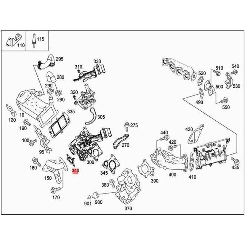 Kit Guarnizioni Radiatore Olio per Mercedes-Benz OM651 2.2L Diesel 2.2 L T C E GLA GLC GLK M S SLC SLK W176 X204 W447 6511801310
