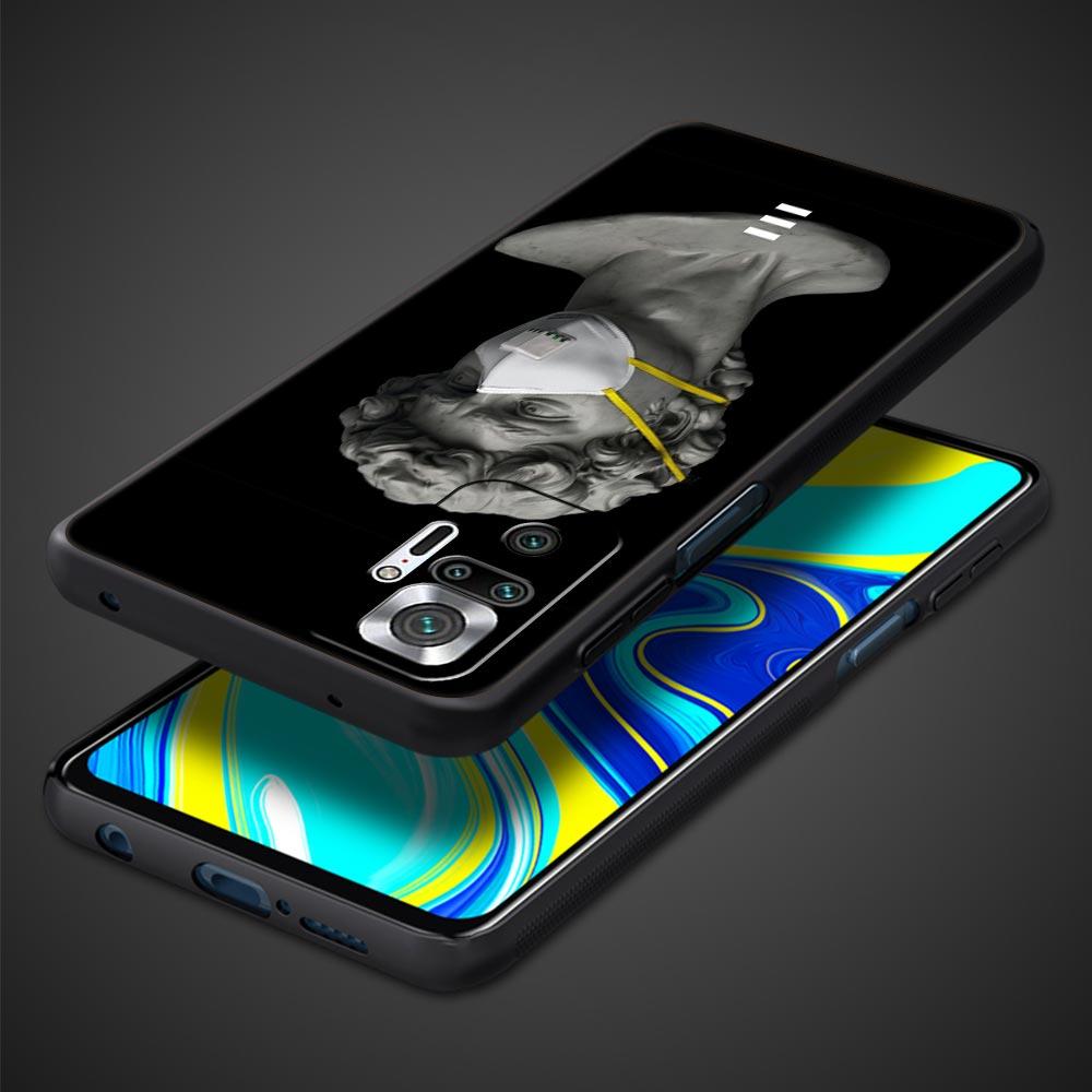 Cartoon Statue Abstract Art Phone Case Cover for Redmi 14C 10C Note 15 14 13 12 10 11 K40 Pro Plus 5G Soft TPU Shockproof Fundas