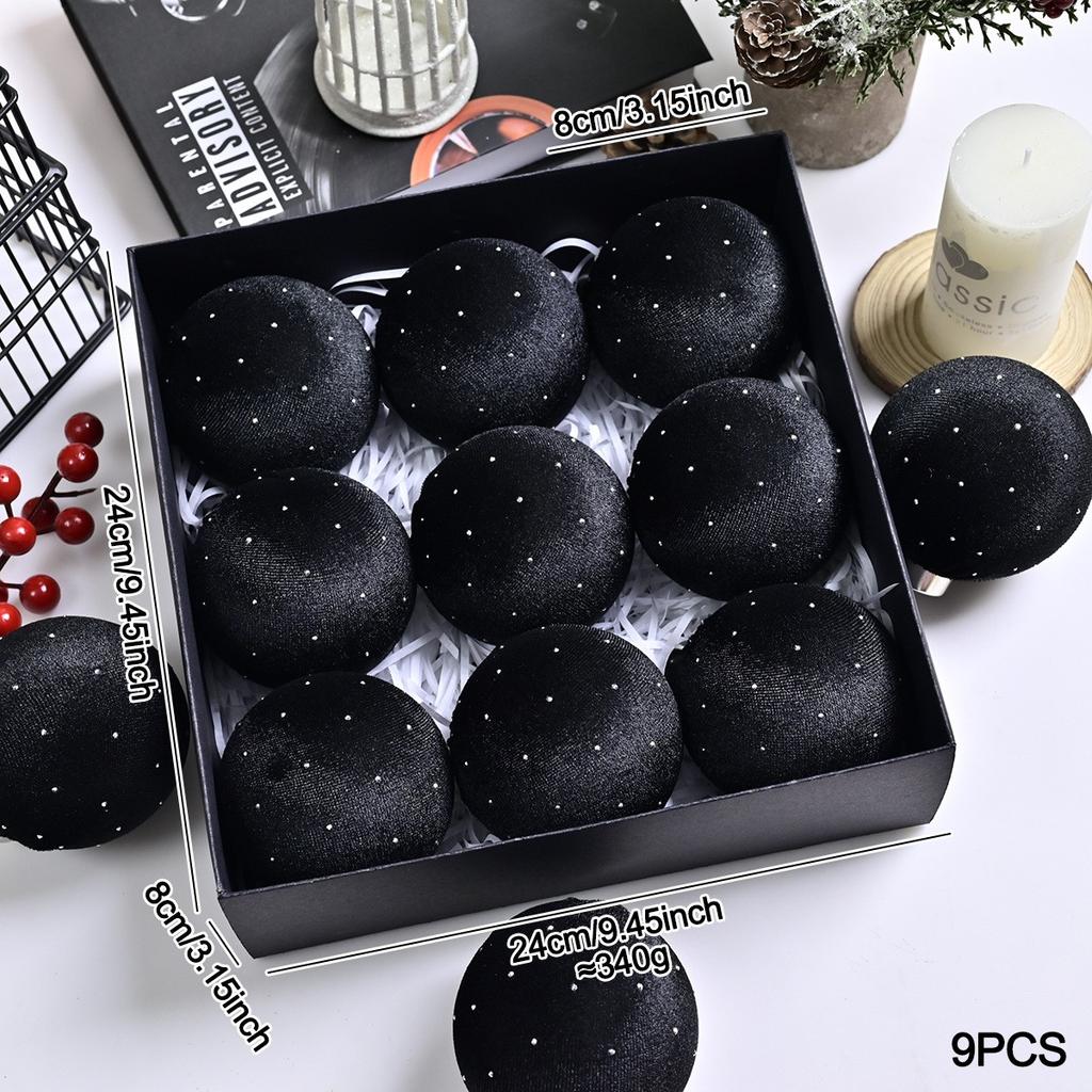 Zusammenhängendes Feiertagsstyling Weihnachtsschmuck Samt Hängekugeln