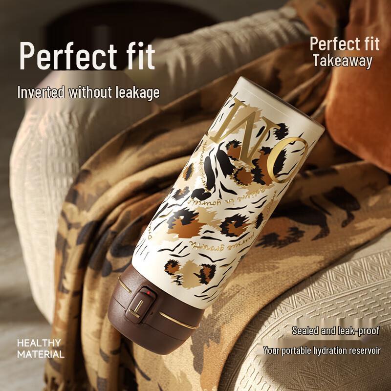 TOMIC Pure Titanium Pop-up Lid Insulated Tea Cup 400ml