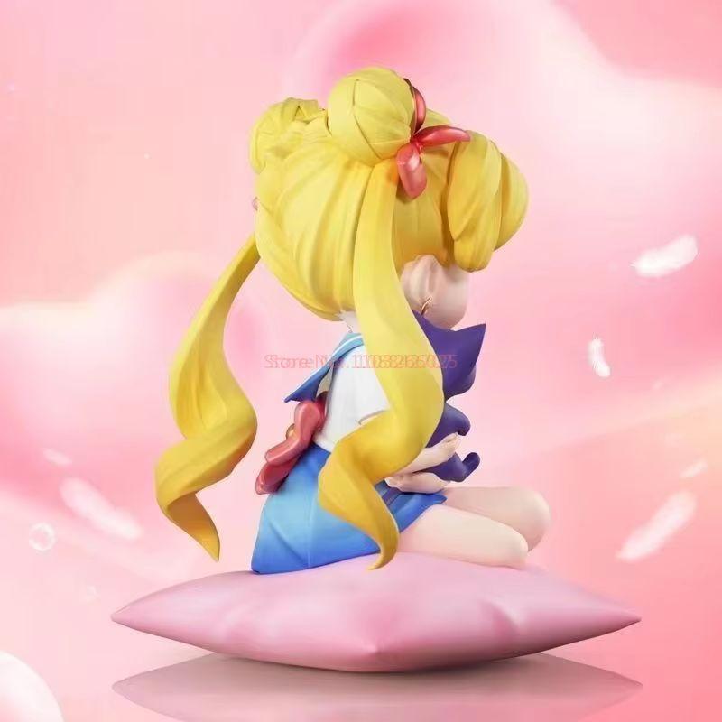 Neue Q-Style Sitzende Sailor Moon & Usagi Tsukino GK Statue - Anime Sammlerfigur, Kawaii Schreibtischdekoration Für Fans Geschenke