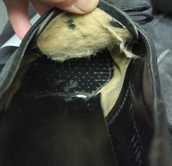 70s-80s Vintage Felt Tongue Leather U-tip McKay Construction 9 26.5-27.0 Black Maker Unknown Business Dress shoes(USED)