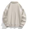 Men's Lapel Half Zipper Contrast Color Patchwork Casual Long Sleeve Pullover Sweatshirts Tops