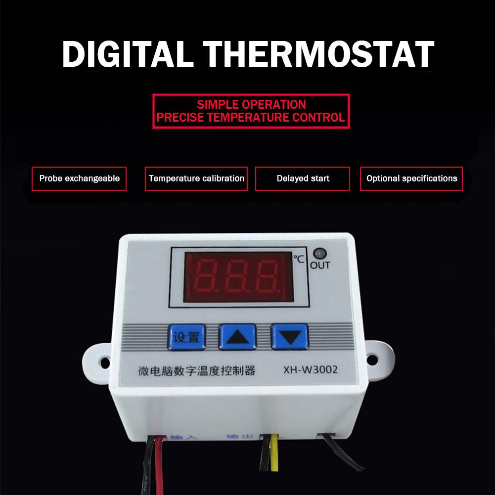 Digitaler LED Mikrocomputer Thermoregler 12V 24V 110-220V Thermostatregler Heizung Kühlung Thermostat