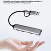 5 In 1 USB+Type C Multifunction Aluminum Card Reader Adapter USB3.0 Port For Printer Mouse Keyboards Extender Function