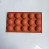 Silicone Chocolate Mold 15 Cavity Round Shape Baking Mold Non-Stick Freezer Mold Oven