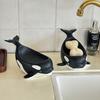 Whale Soap Dish 1PC Cute Non Slip Resin Tray Open Front Soap Holder for Bathroom Kitchen Soap Dish Holder Bathroom Accessories