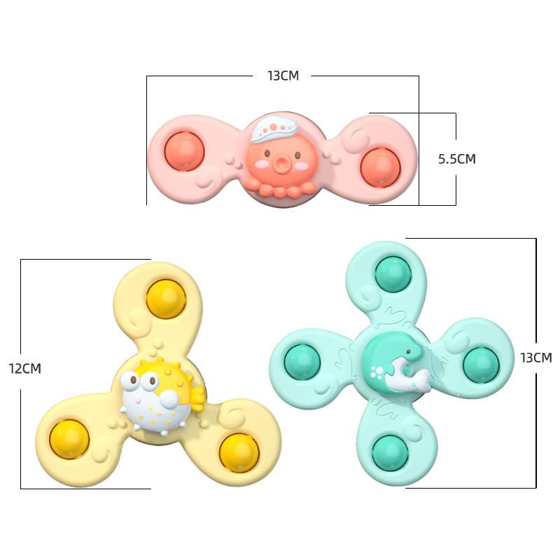 Cross-border Baby Suction Cup Spinner Toy Teether