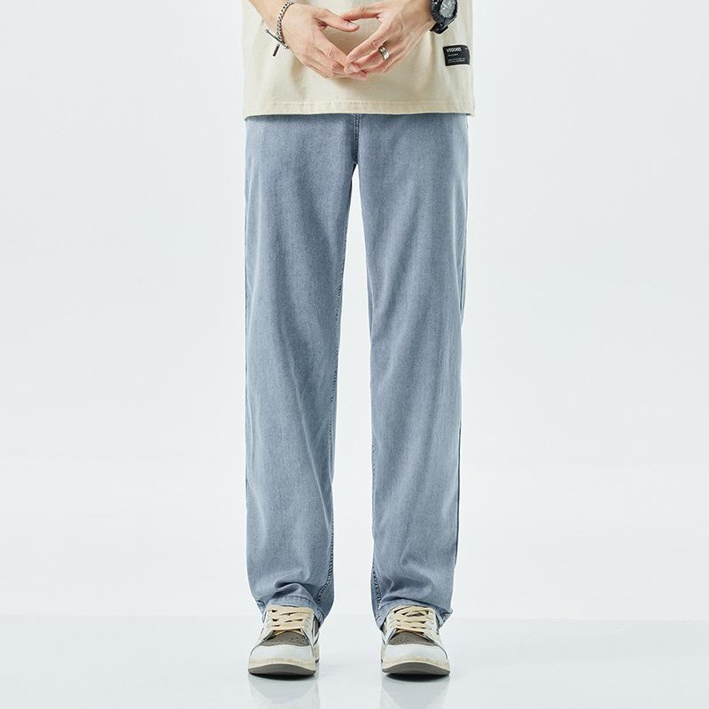 Summer Tiansi Thin and Soft Men's Jeans Loose Straight and Versatile