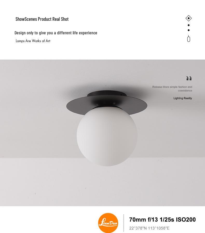 Nordic Modern Ceiling Light for Aisle, Balcony, or Foyer