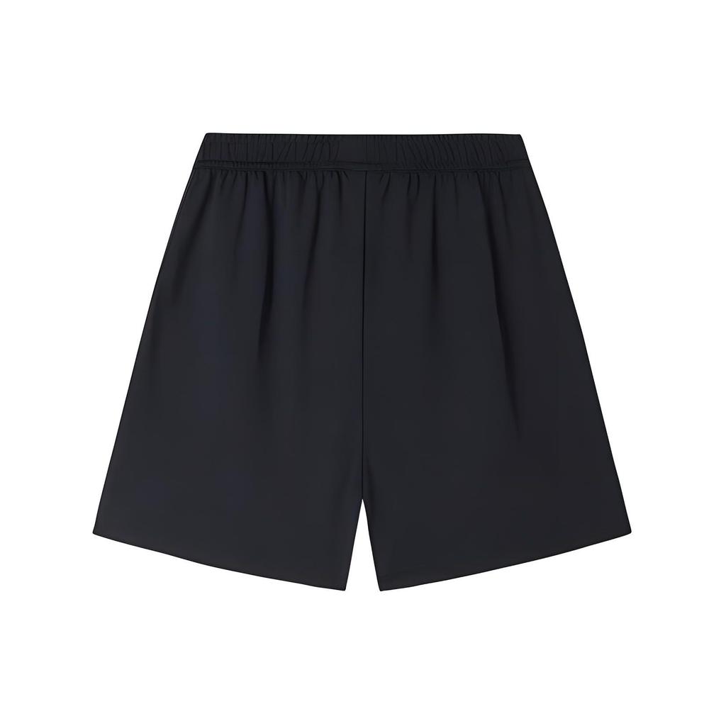 Anta Training Series Color Block Mid-Rise Straight Casual Shorts Women Shorts Black 162427315-3