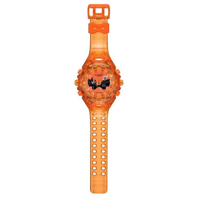 

CASIO GA-V01 series 200 meters waterproof calendar stopwatch alarm clock Quartz resin strap men s watch orange dial GA-V01SKE-4A оранжевый