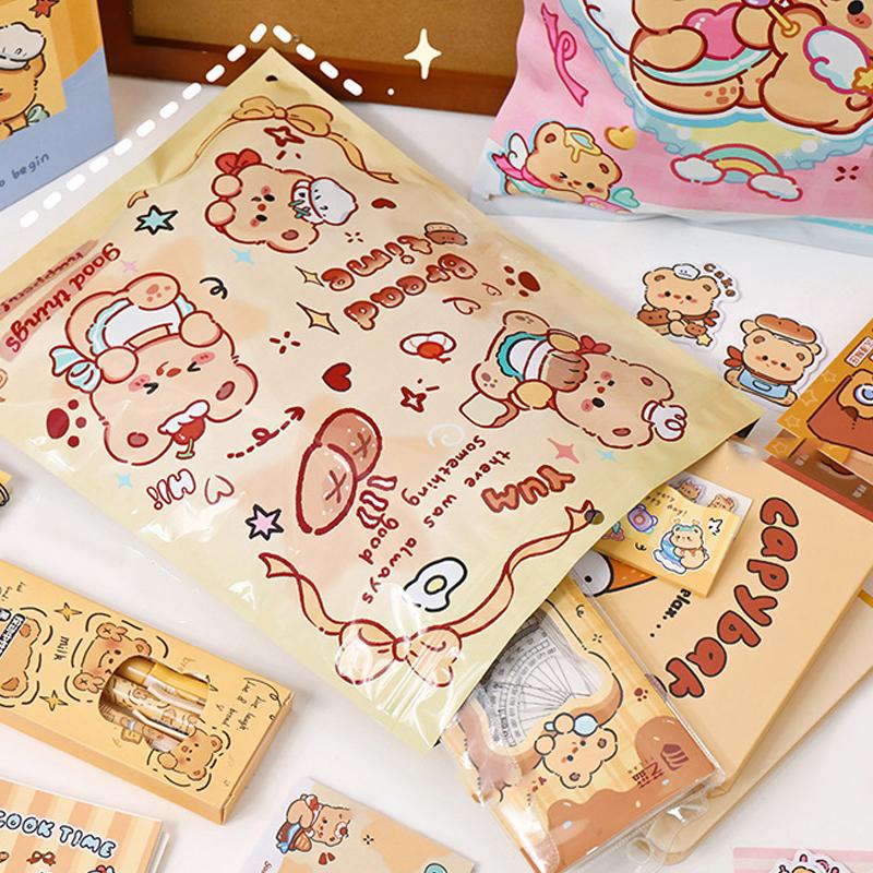 1 Sett Kreativt Søtt Liten Bjørn Skrivesett Tegneserie Skrivesaker Overraskelsespose Bursdagsgaver Morsomt Skrivesett Skoleutstyr