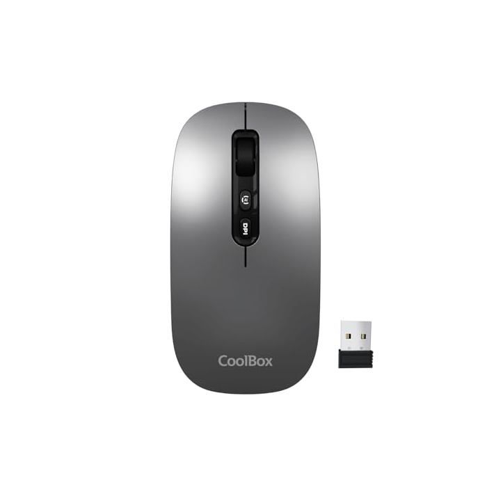 Souris sans fil silencieuse - CoolBox - W02 - Rechargeable - Ambidextre - Triple connexion sans fil - Bluetooth 5.0