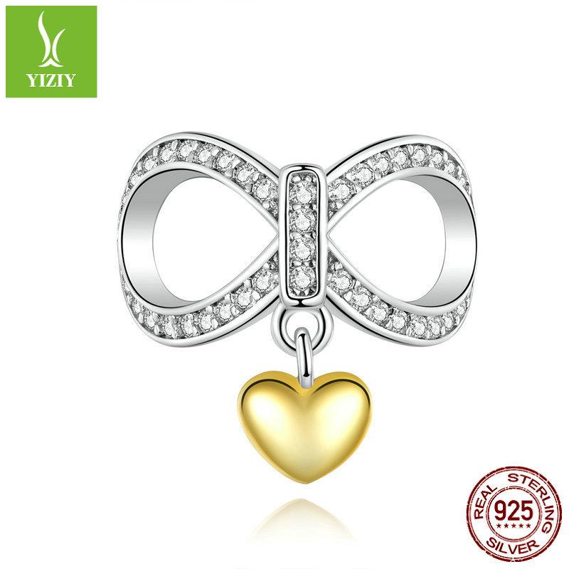 Vergoldetes 925er Sterlingsilberarmband mit Perlen-Accessoires, Love Bee DIY-Perlenanhänger.