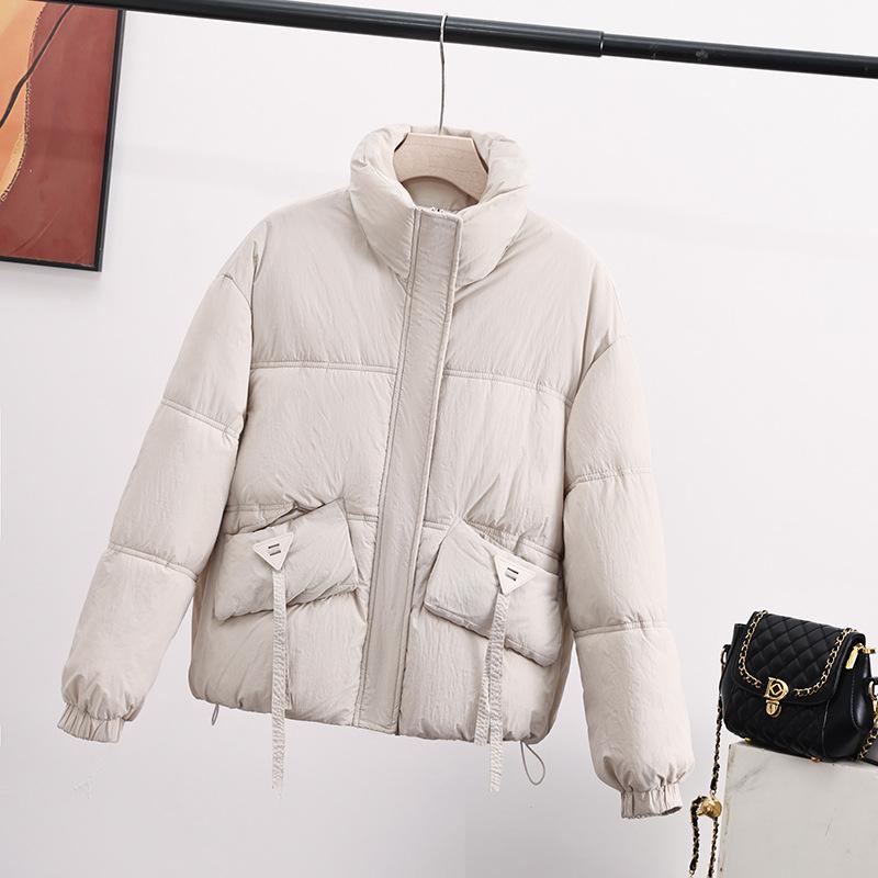 Short down cotton jacket women's 2025 new fashion stand-up collar cotton jacket, warm winter clothes, slimming jacket and padded jacket