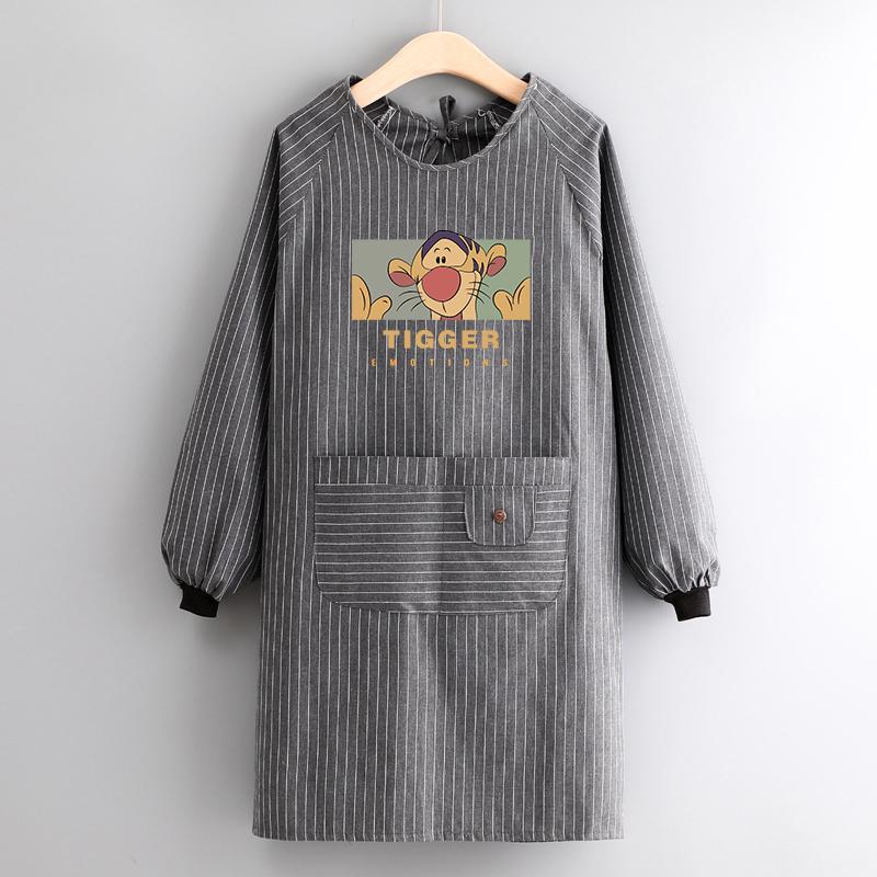 2023 Women's Cute Long Sleeve Kitchen Apron – Breathable, Stain & Wear Resistant Cooking Smock