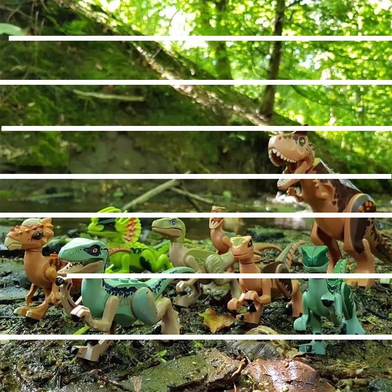 Velociraptor Triceratops Jurassic Dinosaurier Welt Indominus T-Rex Modell Zusammenbauen Pädagogische Bausteine Spielzeug für Kinder Geschenke