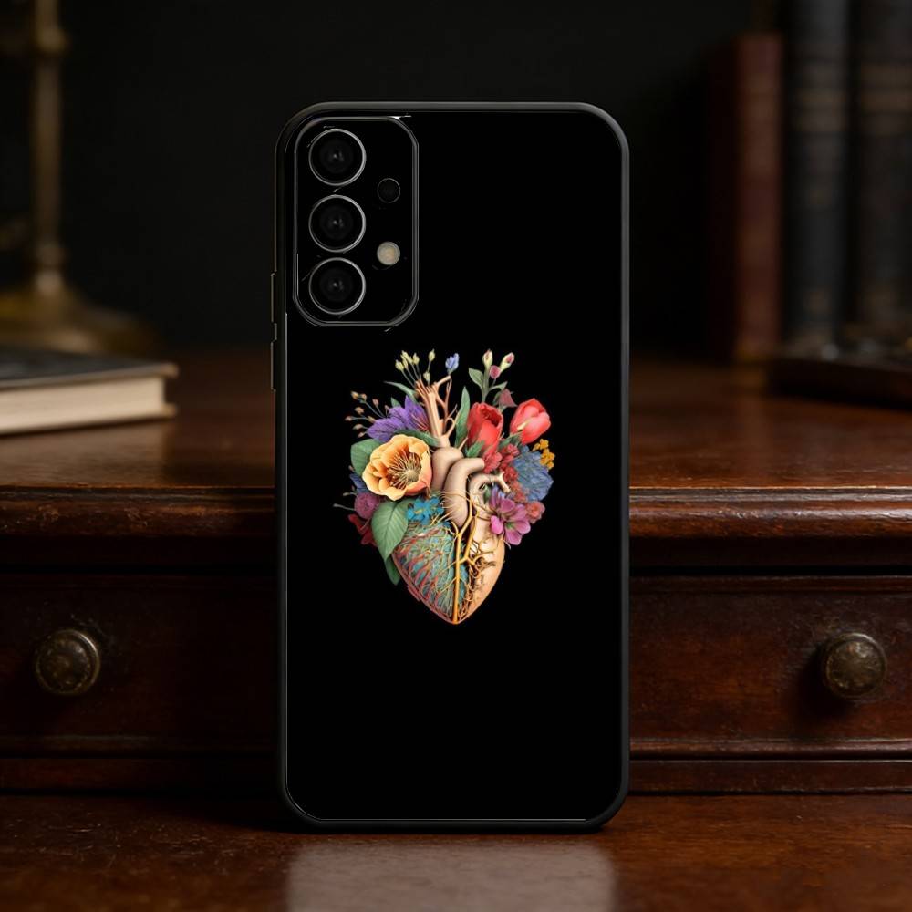 Anatomy Skeleton Phone Case For Samsung S25,S24,S21,S22,S23,S30,Ultra,S20,Plus,Fe,Lite Black Shell