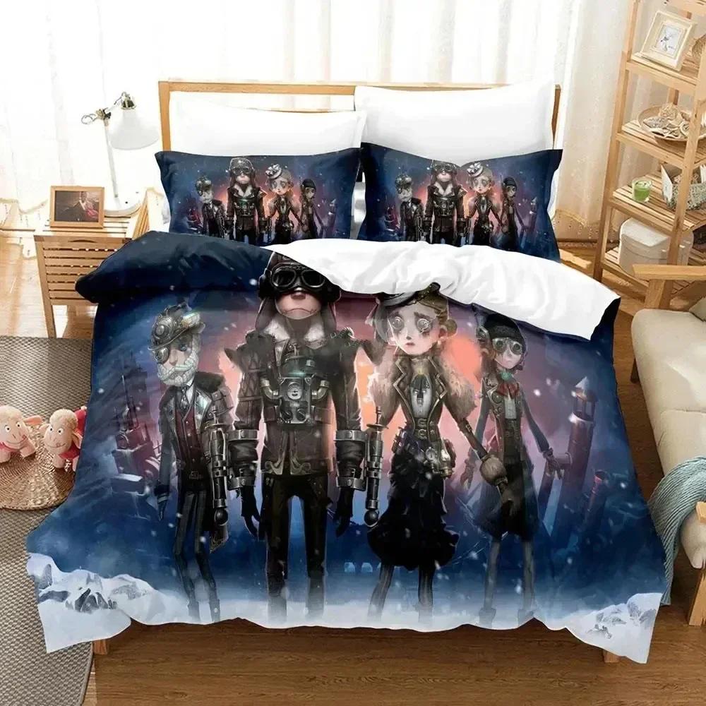 Top 3D Anime Game Identity V Bedding Set Printed Bed Set With Pillowcase Bed Duvet Cover Soft Queen King Size Bedclothes Home