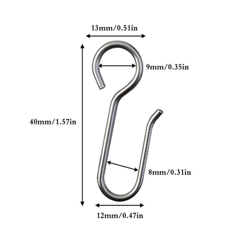 30Pcs Curtain Track Hooks S Shaped Metal Curtain Hooks Shower Curtain Wire Hooks Drapery Hooks for Ceiling Curtain Track