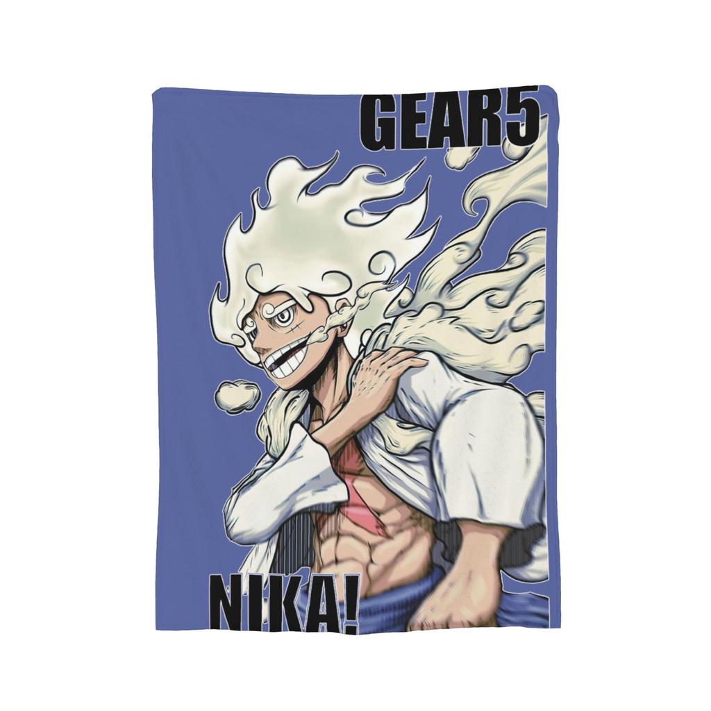 Luffy Gear 5 Anime Decke Flauschige Fantastische Weiche Überwurfdecke für Bettwäsche Lounge Textildekor,