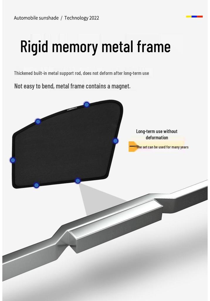 Fiat-500 Magnetic Sunshade Window Curtain - Heat Insulation and UV Protection for Car Interior.