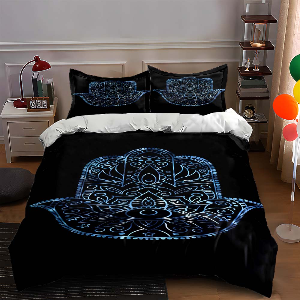 

Intricate mandala hand Bedding Duvet cover sets Duvet covers Pillowcases gifts (1 * Duvet Cover 2 * Pillowcases, without duvet insert) 135x200cm