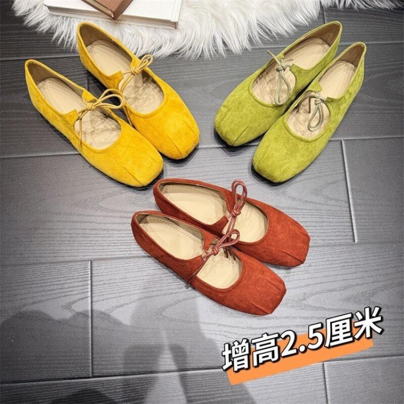 Fashion New Fashion Women's Spring Women Ballet Flats Shallow Butterfly-knot Shoes Casual Soft Sole Women's Leather Shoes Zapatos Mujer