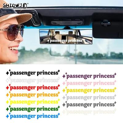 2pcs Mirror Sticker Passenger Princess Star Mirror Decal Sticker Rearview Mirror Car Vinyl Decoration Funny Car Decoration