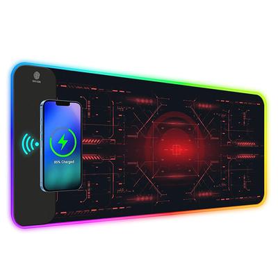 Office Desk Mat Luminous Rgb Game Mouse Pad Oversized Wireless Charging Mouse Pad