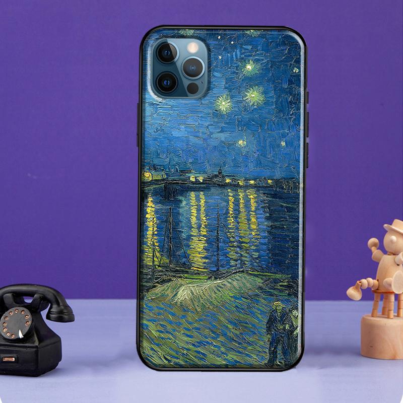 Etui z obrazem olejnym Van Gogha na iPhone'a 11 14 Pro Max SE 2020 XR X XS Max 6S 7 8 Plus Pokrowiec na iPhone'a 12 13 mini